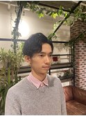 かき上げパーマスタイル