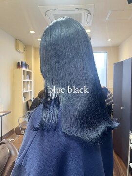 シオ ヘアー デザイン(Sio. hair design) 暗髪カラー人気No.1 BLUE BLACK
