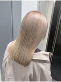 ホワイトベージュ、ブリーチカラー、ダブルカラー