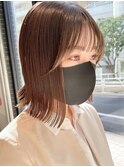 透明感カラー/イメチェンヘアスタイル/外ハネボブ/横浜