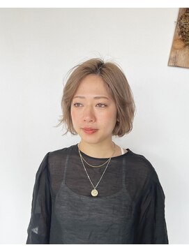 アムヘアー(A.M. hair) ミルクティーベージュ/グレージュ/ボブ/レイヤーボブ