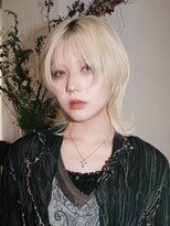 アルバム 渋谷パルコ(ALBUM)&nbsp;ウルフレイヤーミディアム前髪カットハイトーン_F0521