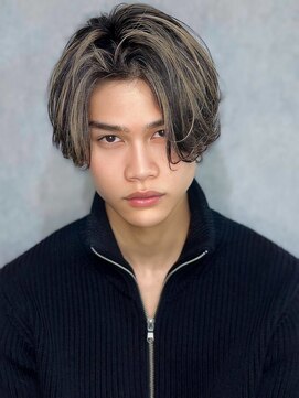 MEN'S HAIR BLEACHi 北18条店【12月5日オープン（予定）】 【BLEACHi】かきあげセンターパートシャドウルーツ