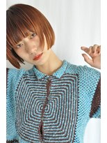 トリッカ 銀座(tricca)&nbsp;ぱつっとボブ/ミニボブ/暖色ベージュ/重めバング