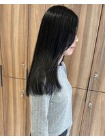 ガリカ 博多(Gallica) <ゲスト>縮毛矯正&カラーで艶感ブラックのストレートロング