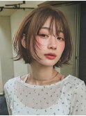 表参道/表参道駅/レイヤーカット/ボブ/ダブルカラー/顔周り