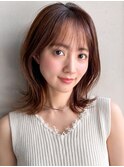 イメチェンダークパープルこなれヘア薄めバング夏結べるボブ