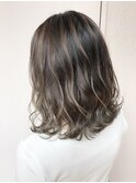 O-tete ハイライトグラデーショングレージュビフォーアフター