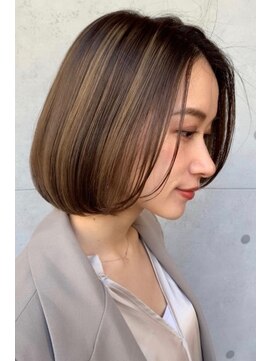 ネックス 表参道本店(nex) 【nex表参道】横顔美人ボブ ハイライト