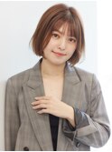 丸顔をカバーする為のフレンチボブ_20代_30代_40代_50代◎
