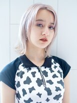 外はねボブ_ボブルフクールショートピンクベージュ_78218