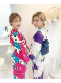 浴衣美人ペアヘアセット＋着付け