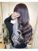 ラベンダーカラー+イヤリングカラー