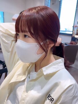 ベレーザ 渋谷(BELEZA) 5802ニュアンスカラーカシスレッド艶髪韓国タンバルモリボブ