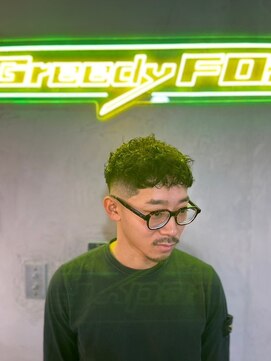 グリーディーフォックス 代々木(Greedy FOX) 波巻き/ハイライト/マッシュパーマ/ウルフ[シェービング]