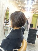 ☆白髪ぼかしハイライト×大人ショートボブで若見え5歳　横浜 