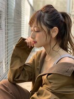 ケアリー 浦和美園(Carelly)&nbsp;大人かわいい前髪セシルカットココアブラウンフリンジウェーブ