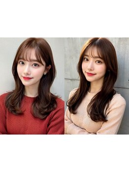 大阪梅田駅徒歩1分●カット+髪質改善カラー|￥7900[梅田/大阪駅/茶屋町/韓国/顔周り/レイヤーカット]