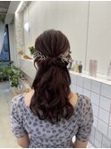《花屋併設》ハーフアップ［酸性ストレート/ヘアセット］