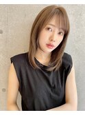 シルキーストレート/ミディアムレイヤー/髪質改善