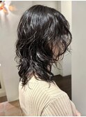 スパイラルパーマ　ウルフパーマ　ウルフボブ　ウルフレイヤー