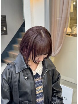 ツキヘア(TUKI hair) ボブ/カシスブラウン/顔まわりレイヤー
