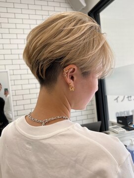 バベル 西宮(BABEL) ショートヘアミルクティー刈り上げハンサム韓国ヘアー髪質改善
