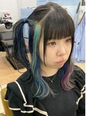 ユニコーンカラー【広島インナーカラー】【広島派手髪】