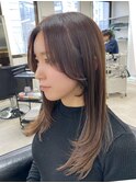 ミディアム　顔周りカット　髪質改善トリートメント