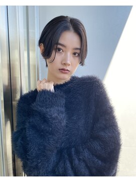 エアー 青山(AIR) 丸みショートシースルーバングくびれショートボブミニボブ