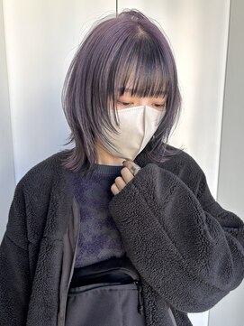 ツキ 横浜店(tuki) ミディアムレイヤーラベンダーグレージュ