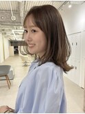ふわっとレイヤー/くびれヘア/ヘーゼルベージュ
