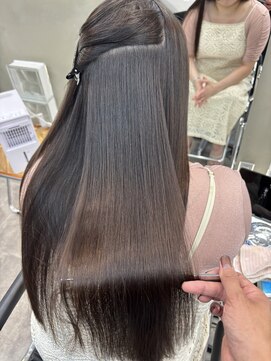 ファビ 渋谷(Fab) くびれヘア/暗めカラー/アプリコットオレンジ/縮毛矯正