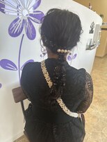 イチ(ICHI)&nbsp;ゆる編みローポニー　×  パーマアクセ