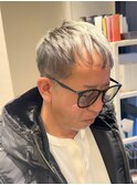 50代40代白髪ぼかしシルバーメッシュバレイヤージュ