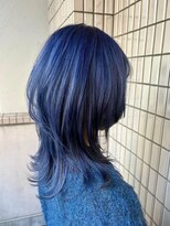 マティーナ ヘアー 池袋(Matina hair)&nbsp;【ネイビー/ブルー/ウルフカット】池袋美容室/池袋駅/東池袋駅