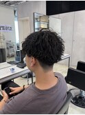 アップバング×縦落ちツイストスパイラル
