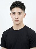 メンズ爽やかフェード清潔感ビジネスショート短髪ヘア