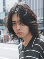 フィフス 大分(fifth)&nbsp;大分メンズボブサーフカール波巻きパーマセンターパートウルフ
