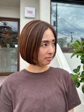 リアド(.RIAD) 艶感ボブ×暖色ブラウン
