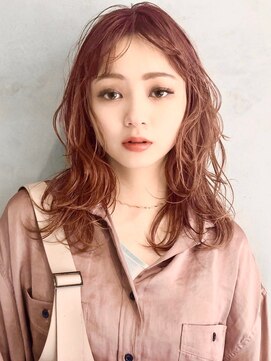 ルーク 立川(LUK) Lien☆ピンクブラウン×ウェーブパーマ 立川