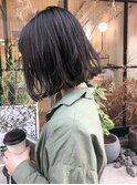 地毛風カラー×切りっぱなしボブ