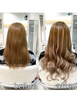 ヴォーグ(VOGUE) シールエクステでベビーハイライト☆