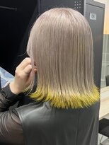 ムク 横浜店(muku)&nbsp;ミルクティーベージュダブルカラーインナーカラーケアブリーチ