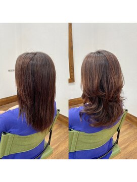 デュアル(dual) 40代／定期カット☆セミロングヘア　静岡市／葵区