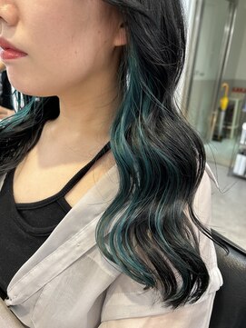 グラフ 銀座(GRAFF) インナーカラー×ブルーグリーン【GRAFF銀座】