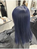 ネイビーブルー/渋谷/原宿/ケアブリーチ/韓国ヘア
