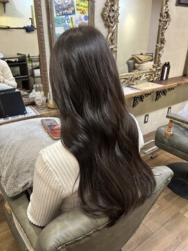 ベレッタ 枚方店(veretta.) 感動ストレート×コテ巻き 担当:ばば/ウェーブロング/ツヤ髪