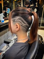 ビンゴ(BINGO)&nbsp;1434ツーブロック刈り上げバリカンアート黒髪フェードマンバン