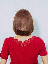 エクファ ヘア リゾート 大津 瀬田店(ex-fa hair resort)&nbsp;美髪逆三角切りっぱなしボブエアリーロングピンクブラウン